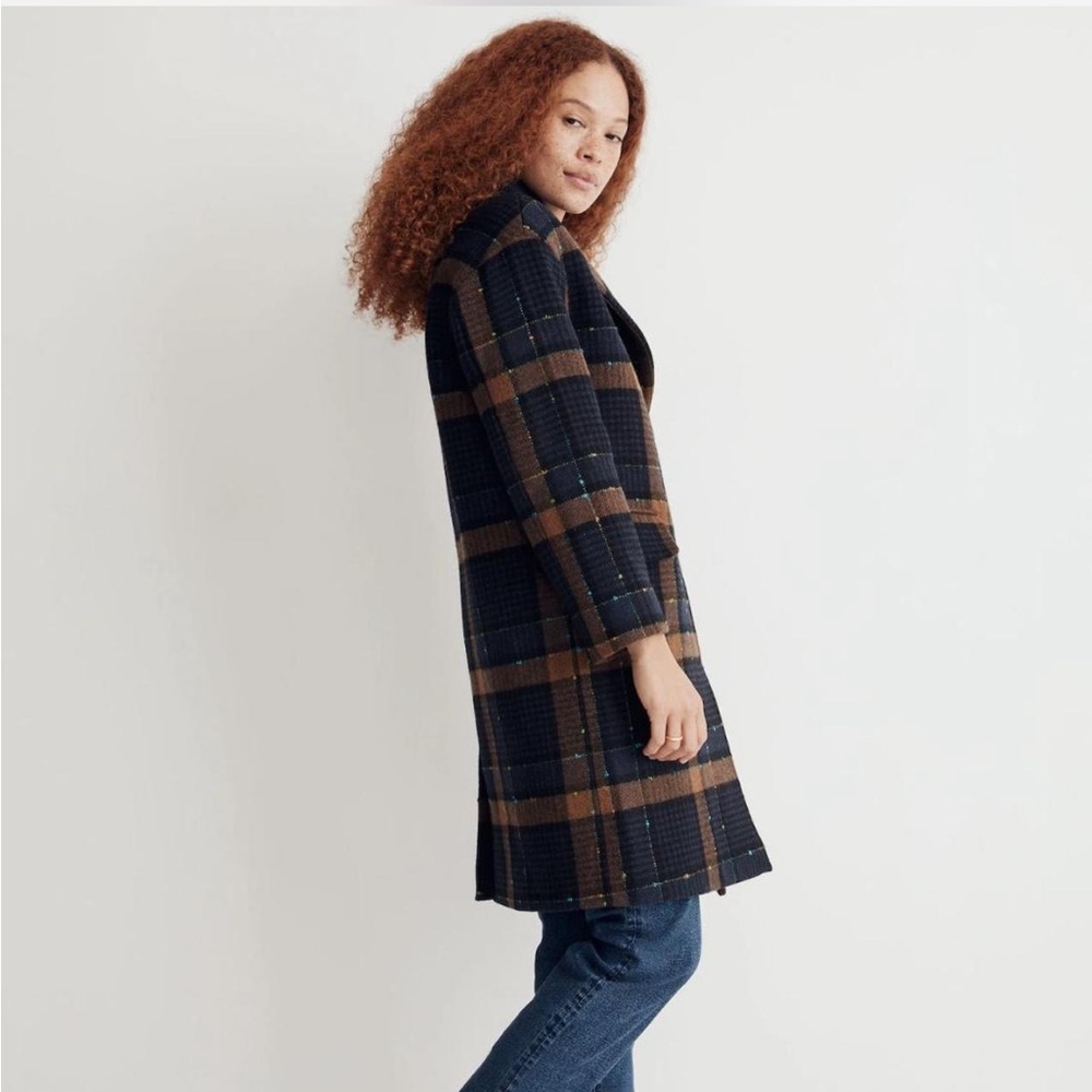 Madewell Elmcourt Plaid Coat in Insuluxe fabric